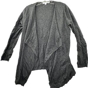 Boden‎ Open Sweater Womens 6 Gray Cashmere Angora Rabbit Blend Modest Minimal